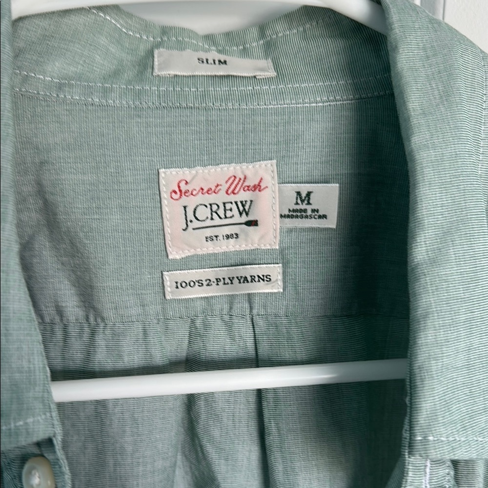 J. Crew Men's Green Slim Fit Shirt
